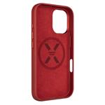 Zadný kožený kryt FIXED MagLeather s podporou MagSafe pre Apple iPhone 16, červený