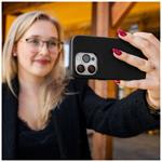 Zadný kožený kryt FIXED MagLeather s podporou MagSafe pre Apple iPhone 16 Pro Max, čierny