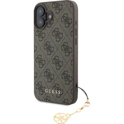 Zadný kryt Guess 4G Charm pre iPhone 16 Plus Tone on Tone Brown