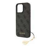 Zadný kryt Guess 4G Charm pre iPhone 16 Pro Max Tone on Tone Brown