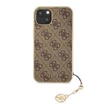 Zadný kryt Guess 4G Charms pre iPhone 13 Brown