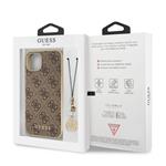 Zadný kryt Guess 4G Charms pre iPhone 13 Brown