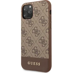 Zadný kryt Guess 4G Stripe pre iPhone 11 Brown