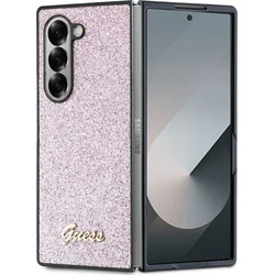 Zadný kryt Guess PC/TPU Glitter Flakes Metal Logo pre Samsung Galaxy Z Fold 6 Pink