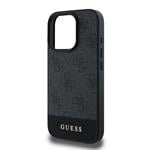 Zadný kryt Guess PU 4G Stripe pre iPhone 16 Pro Max Grey