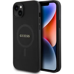 Zadný kryt Guess PU Saffiano MagSafe pre iPhone 15 Black