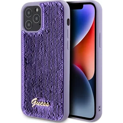 Zadný kryt Guess Sequin Script Logo pre iPhone 12/12 Pro Purple