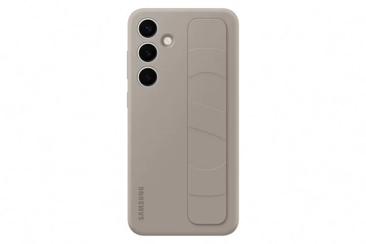 Zadný kryt Samsung s pútkom pre Samsung Galaxy S24+ sivo-hnedý