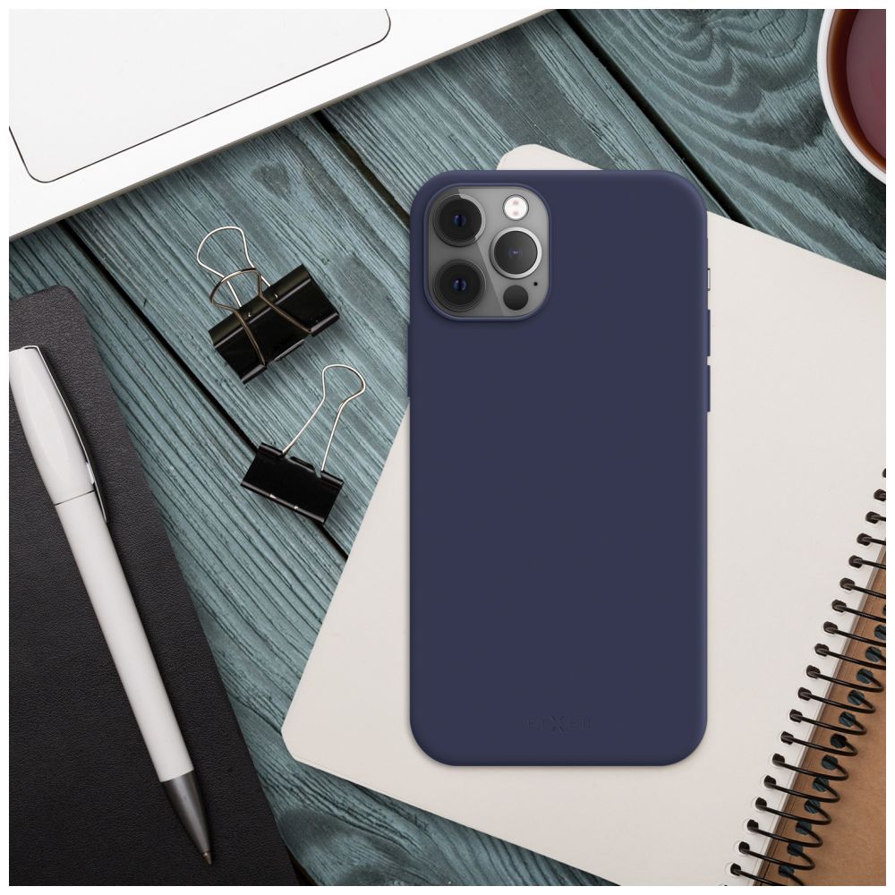 Zadný pogumovaný kryt FIXED Story pre Apple iPhone 15 Plus, modrý