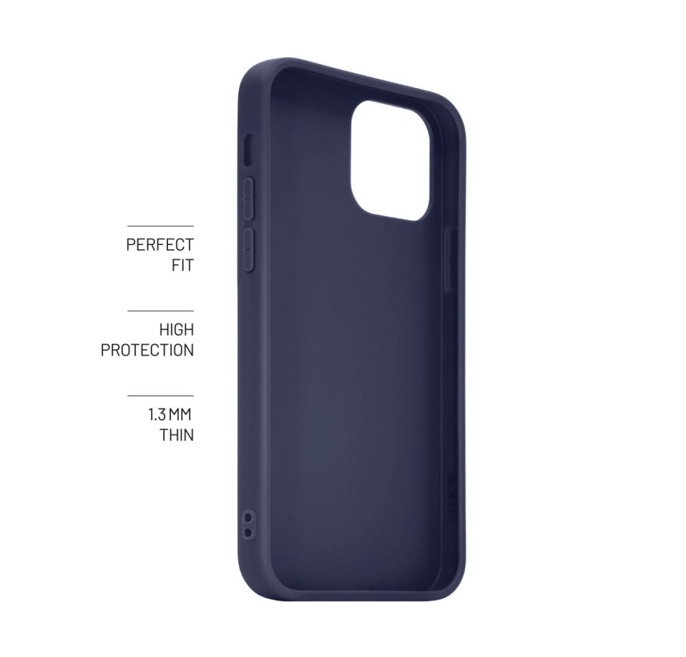 Zadný pogumovaný kryt FIXED Story pre Apple iPhone 15 Pro Max, modrý