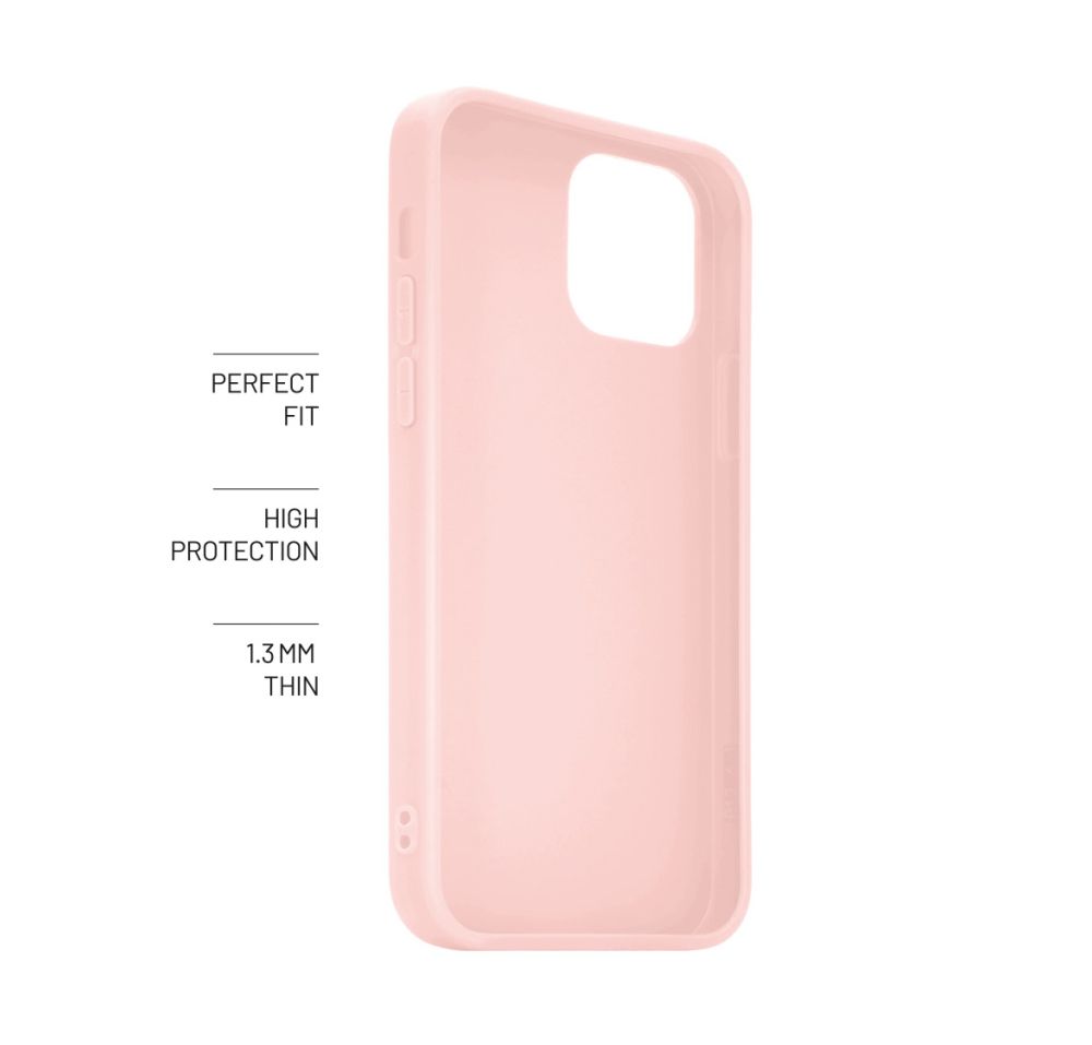 Zadný pogumovaný kryt FIXED Story pre Apple iPhone 15 Pro, ružový