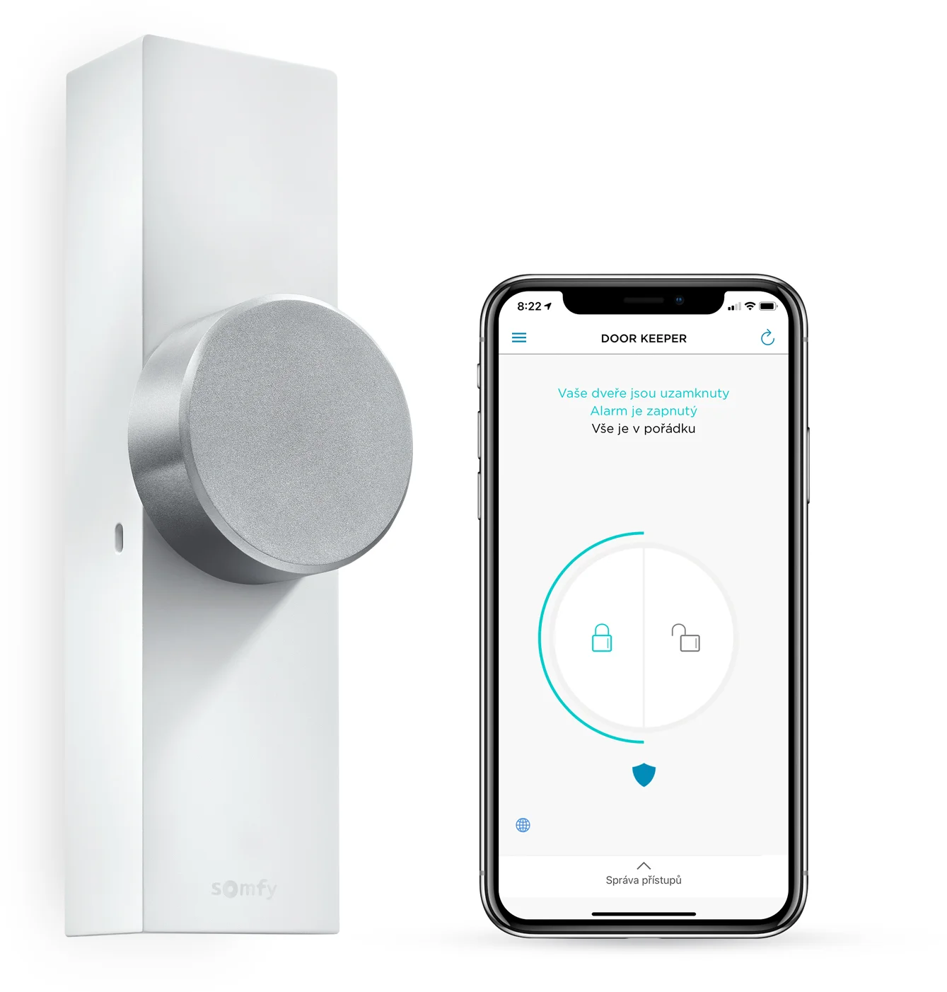 Zámok dverí Somfy Smart Somfy Door Keeper vložka Tokoz Pro 400-33/25