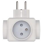 Zásuvka 3× okrúhla, 2× USB