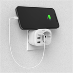 Zásuvná USB nabíjačka Hama, 1x el. 1x USB-C PD, 2x USB-A, 20 W