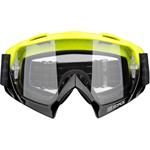 Zjazdové okuliare FORCE GRIME - čierno-fluo, číre sklo