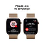Zlaté titánové puzdro Apple Watch Series 10 GPS + Cellular 46 mm so zlatou milánskou slučkou - M/L (MX003QC/A)