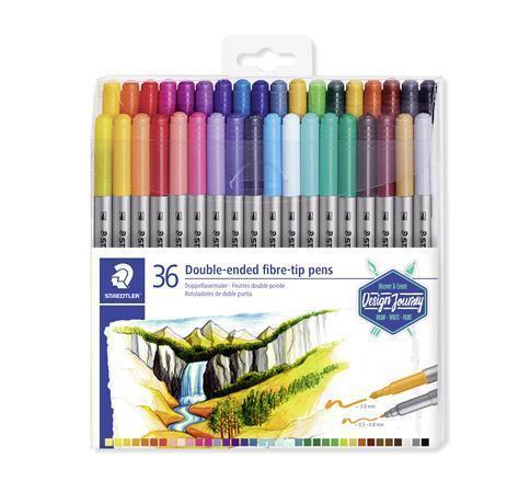 Značkovače STAEDTLER "Design Journey", sada 36 rôznych farieb, 0,8/3,0 mm, obojstranné