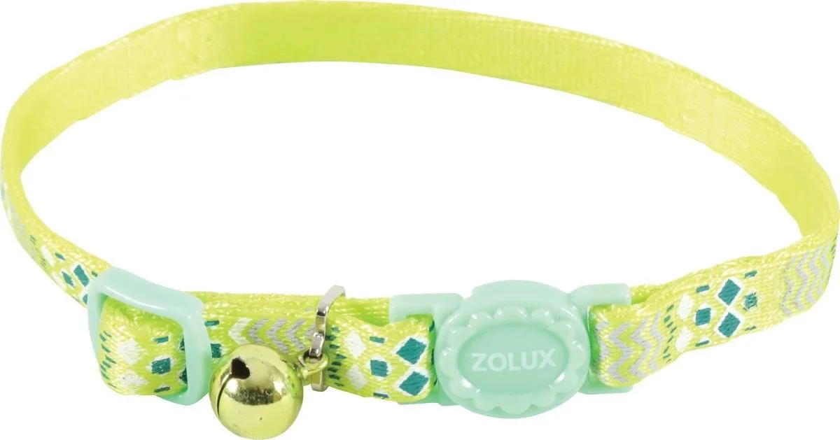 Zolux Obojek pro kočky ETHNIC nylon zelený