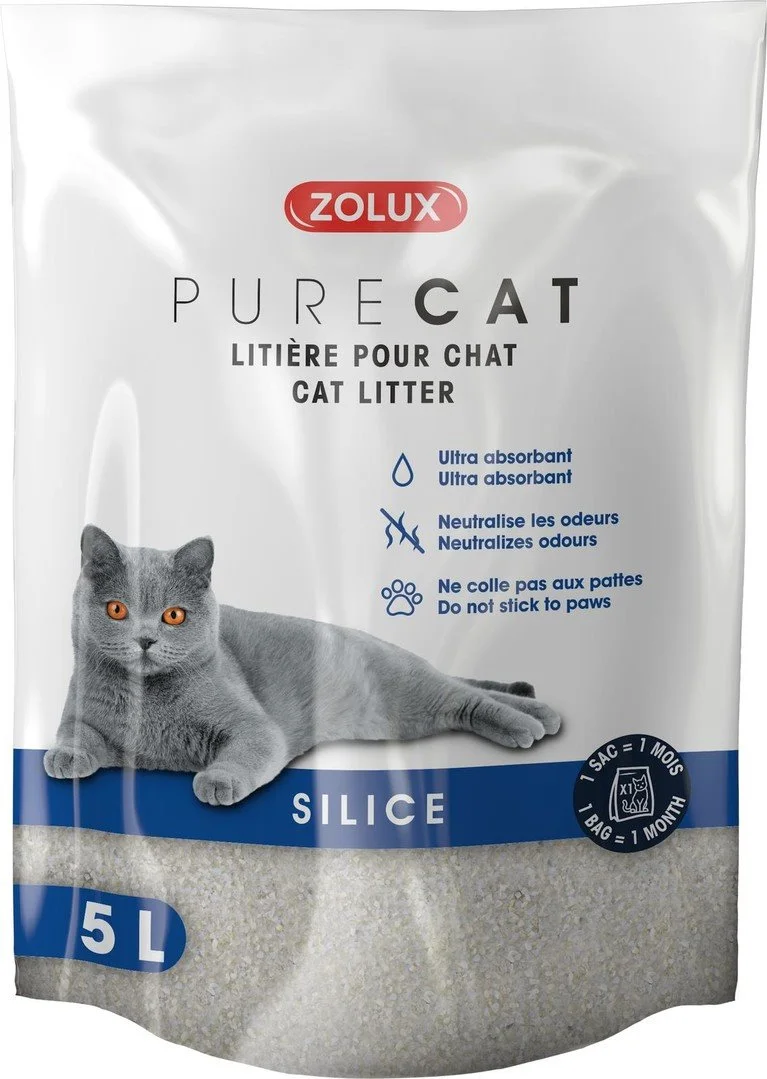 Zolux Podestýlka PURECAT natural silica 5l