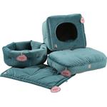 Zolux Posteľ CHAMBORD Chesterfield okrúhla 41cm zelená