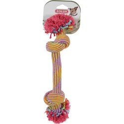 Zolux Tug of war farebný 2 uzly 25cm