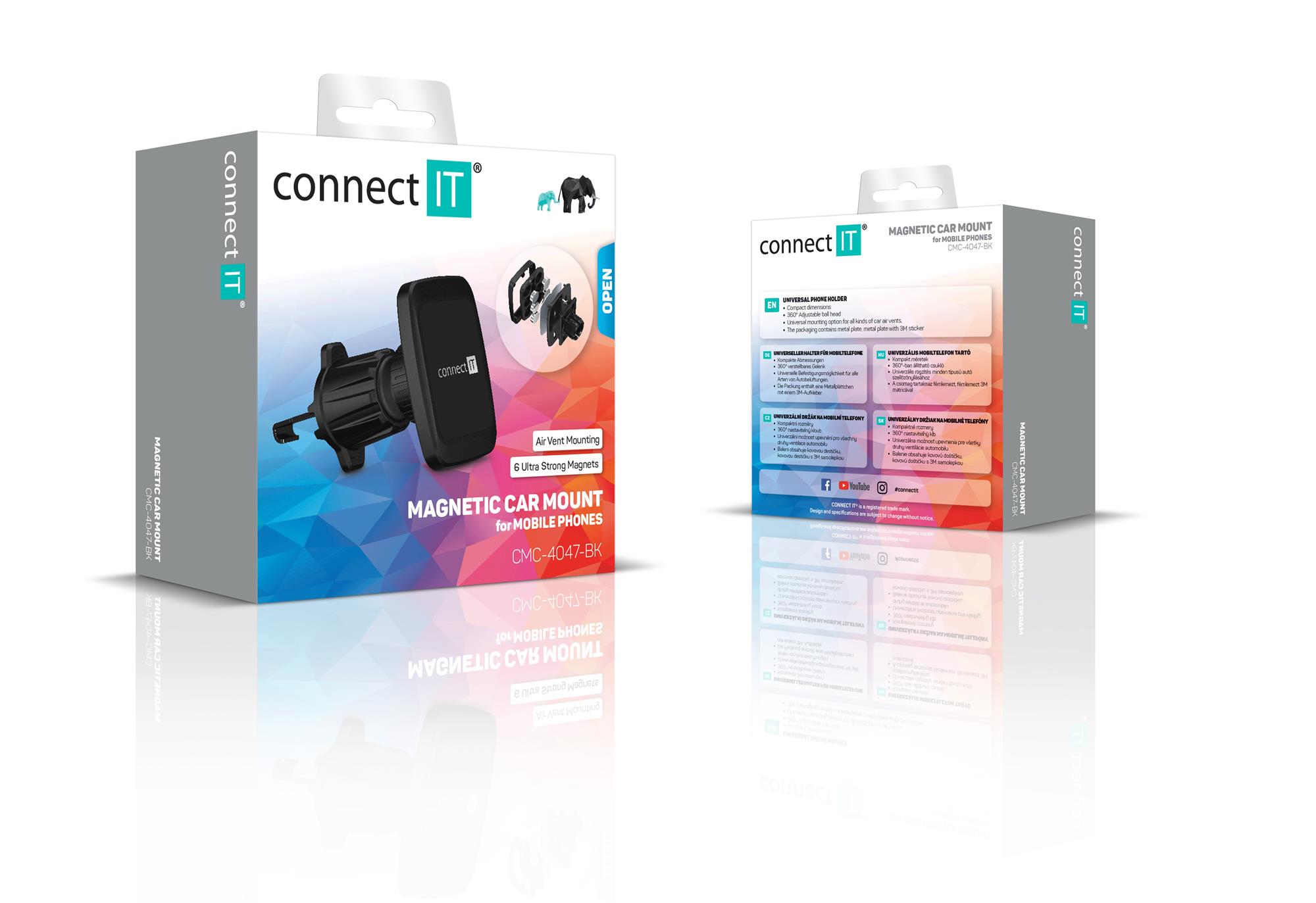 ZOSTAVIŤ InCarz 6Strong360 Pro Magnetický držiak do mriežky auta