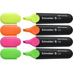 Zvýrazňovač SCHNEIDER "Job 150", 4 farby, 1-5 mm