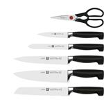 Zwilling Vier Sterne, Life sada nožov + blok - 6ks, biela 35148-207-0